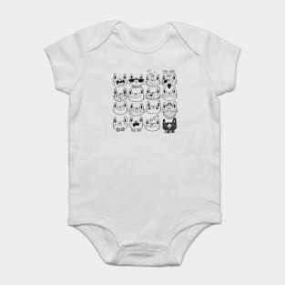 Whimsical cats Baby Bodysuit